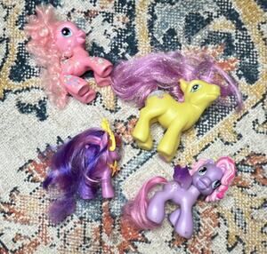 My Little Pony Brushables Plastic Pony Horse Figures Mixed Lot of 4 Multicolor